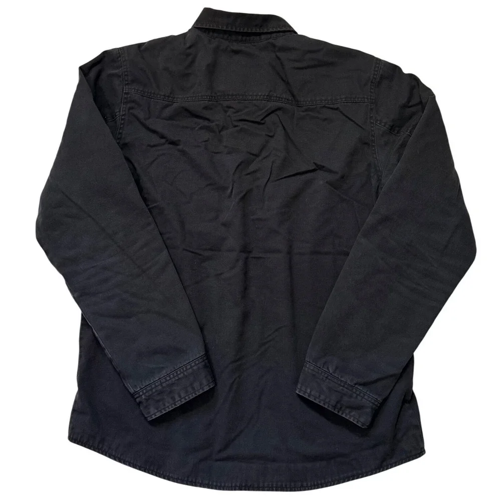 Quiksilver men's‎ dark wash denim fleece lined chest pocket Jacket  - Large